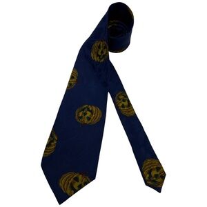 MOSCHINO Blue/Beige/Brown Halloween Silk LUXURY Tie ITALY